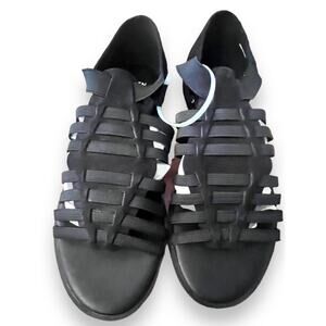 Eileen Fisher Women Rato Elastic Strappy Sandals Size 6 Black Flats